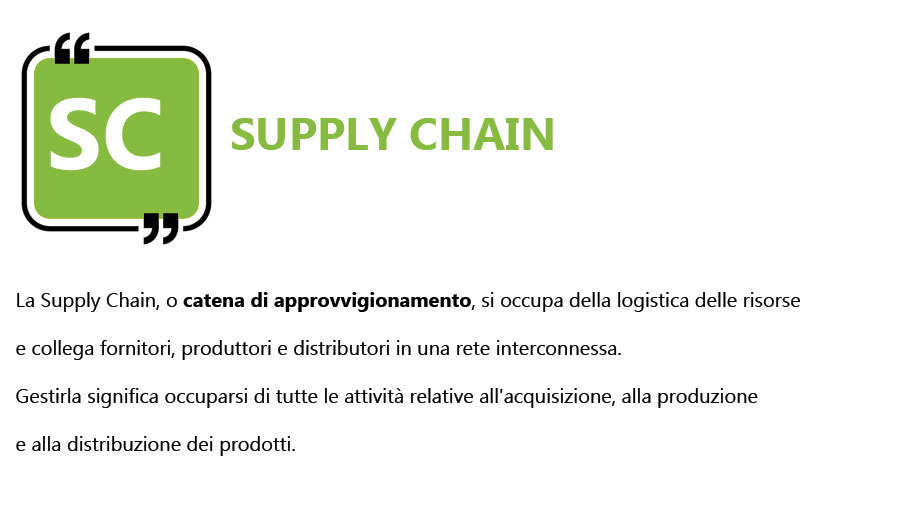 supply chain definizione